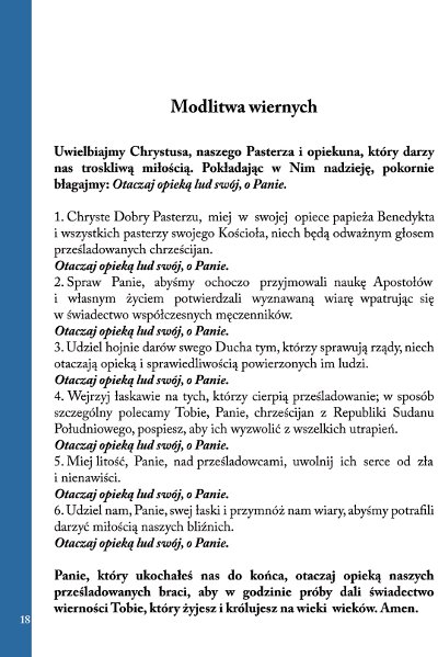 Modlitwa wiernych za prześladowanych